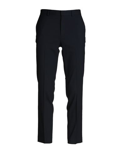 Topman Man Pants Black Size 30w-32l Polyester, Viscose, Elastane In Navy Blue