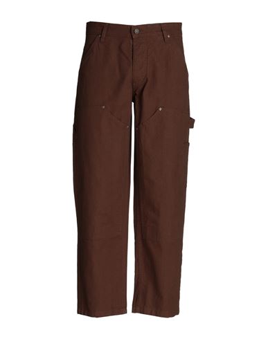 Shop Topman Man Pants Brown Size 34w-30l Cotton