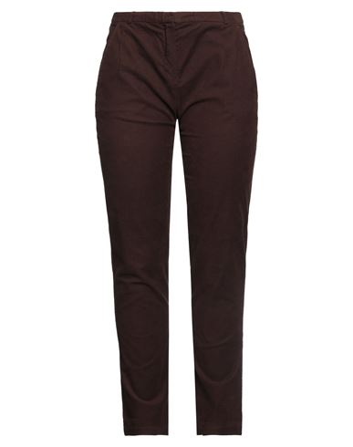 Merci .., Woman Pants Brown Size 10 Cotton, Elastane