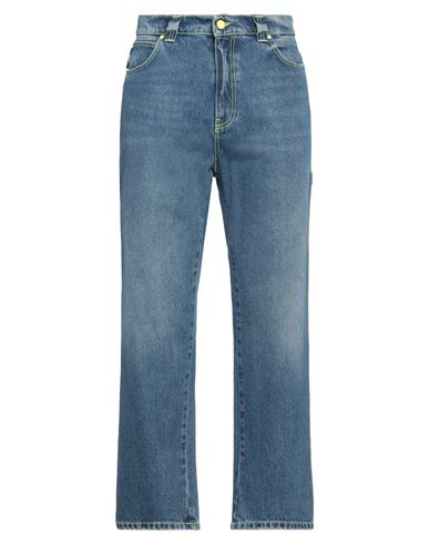 Shop Msgm Man Jeans Blue Size 38 Cotton