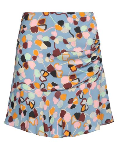 M Missoni Woman Mini Skirt Light Blue Size 10 Viscose