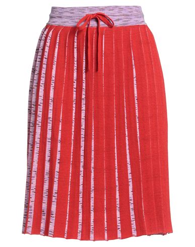 M Missoni Woman Midi Skirt Red Size 8 Wool