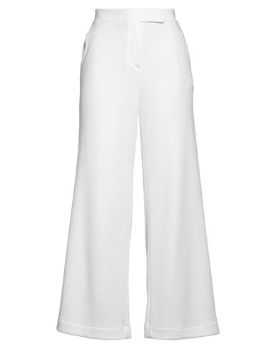 Souvenir Woman Pants White Size S Viscose, Polyester, Nylon