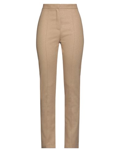 Ottod'ame Woman Pants Camel Size 2 Polyester, Virgin Wool, Rayon, Synthetic Fibers, Metallic Fiber In Beige