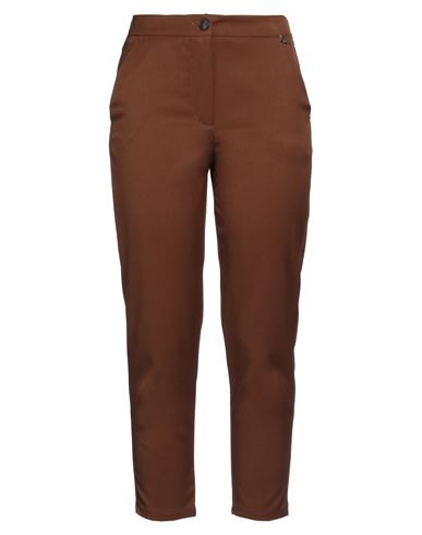 Souvenir Woman Pants Brown Size Xs Polyester, Viscose, Elastane