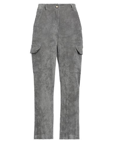 Susy-mix Woman Pants Grey Size L Polyester, Polyamide, Elastane