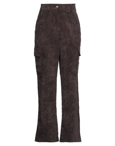 Susy-mix Woman Pants Cocoa Size M Polyester, Polyamide, Elastane In Brown