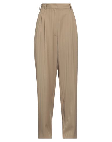Hache Woman Pants Camel Size 8 Polyester, Virgin Wool, Cotton In Neutral