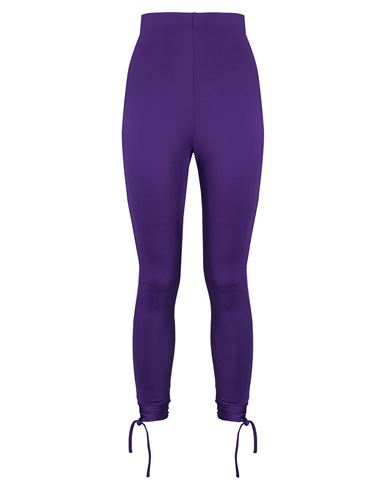 8 By Yoox Recycled Poly Cut-out Detail Stirrup Leggings Woman Pants Deep Purple Size Xxl Recycled Po