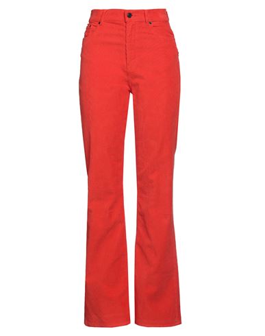 Finger In The Nose Woman Pants Tomato Red Size 31 Cotton, Elastane