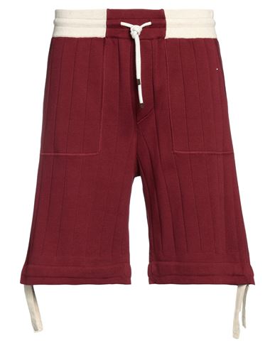 Brunello Cucinelli Man Shorts & Bermuda Shorts Burgundy Size Xl Cotton In Red