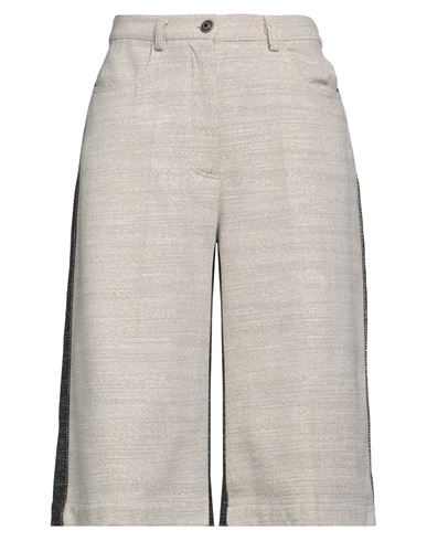 8pm Woman Cropped Pants Beige Size S Cotton, Acrylic, Polyester, Wool, Polyamide