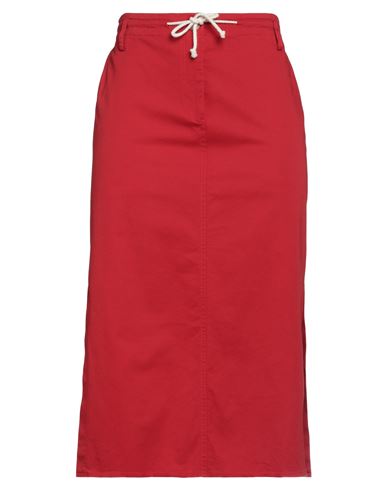 Dixie Woman Midi Skirt Red Size 1 Cotton, Elastane