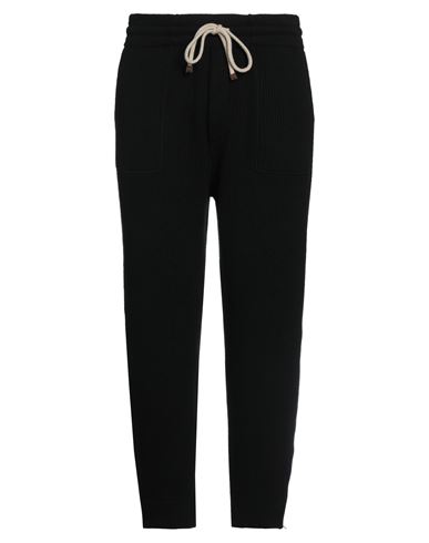 Brunello Cucinelli Man Pants Black Size Xxl Cashmere In Black