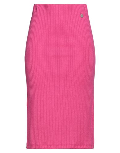 Berna Woman Midi Skirt Fuchsia Size L Viscose, Polyamide, Polyester In Pink