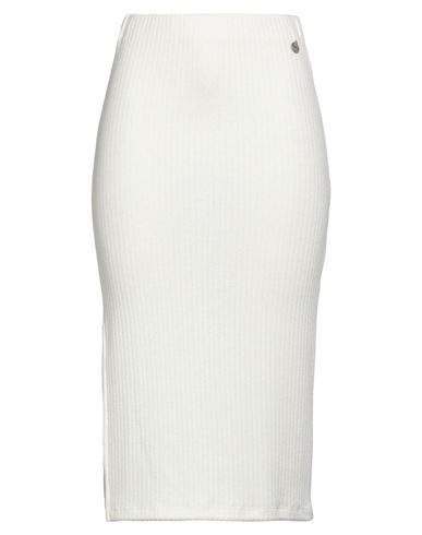 Berna Woman Midi Skirt Ivory Size S Viscose, Polyamide, Polyester In White