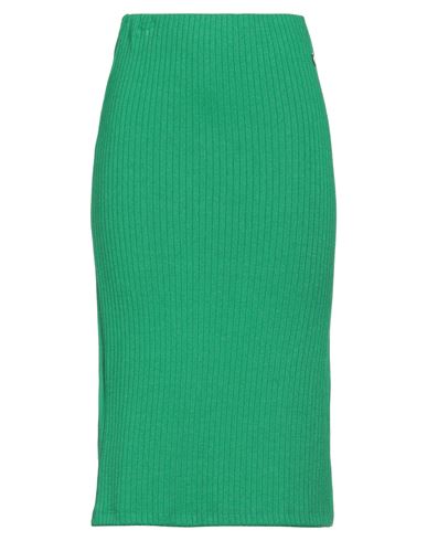 Berna Woman Midi Skirt Emerald Green Size L Viscose, Polyamide, Polyester