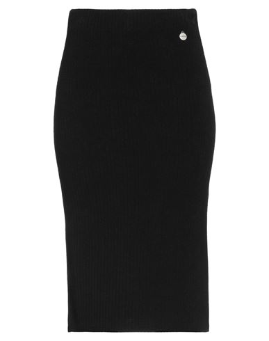 Berna Woman Midi Skirt Black Size L Viscose, Polyamide, Polyester