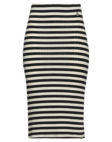Berna Woman Midi Skirt Black Size M Polyester, Viscose, Elastane