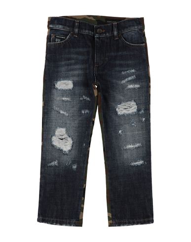 Shop Dolce & Gabbana Toddler Boy Jeans Blue Size 7 Cotton, Elastane, Polyester, Zamak