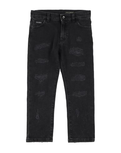 Shop Dolce & Gabbana Toddler Boy Jeans Black Size 6 Cotton, Elastane, Polyester, Zamak