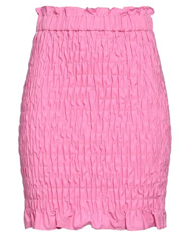 Msgm Woman Mini Skirt Pink Size 6 Cotton