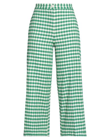 Vicolo Woman Pants Green Size M Cotton, Viscose, Polyester, Elastane