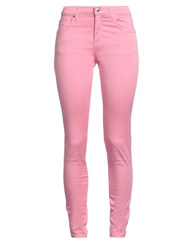 Fifty Four Woman Pants Pink Size 28 Cotton, Elastane
