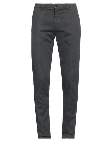 Shop Brooksfield Man Pants Lead Size 42 Cotton, Elastane In Grey