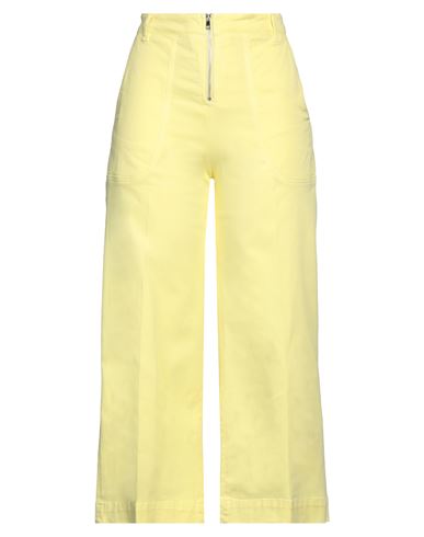 Shop Anna Molinari Woman Pants Yellow Size 2 Cotton, Polyamide