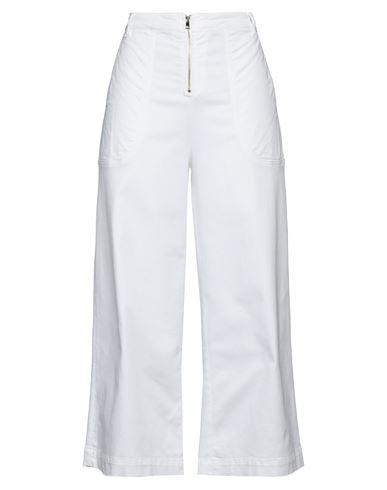 Shop Anna Molinari Woman Pants White Size 6 Cotton, Polyamide