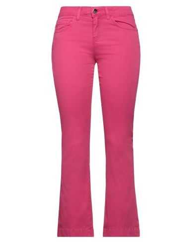 Kaos Jeans Woman Pants Fuchsia Size 26 Cotton, Elastane In Pink