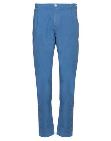 Yan Simmon Man Pants Light Blue Size 32 Cotton, Elastane