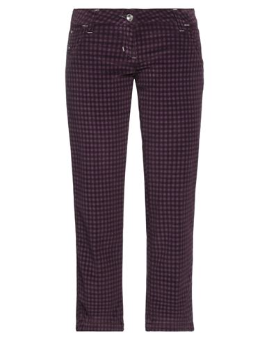 Jacob Cohёn Woman Cropped Pants Deep Purple Size 32 Cotton, Elastane