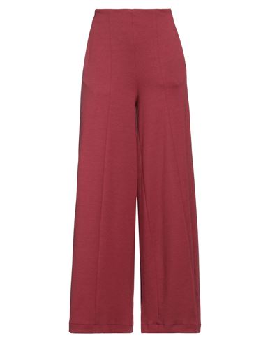 Rose A Pois Rosé A Pois Woman Pants Brick Red Size 10 Polyester, Viscose, Elastane