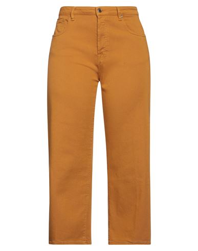 True Nyc Woman Jeans Ocher Size 31 Cotton, Elastomultiester, Elastane In Yellow