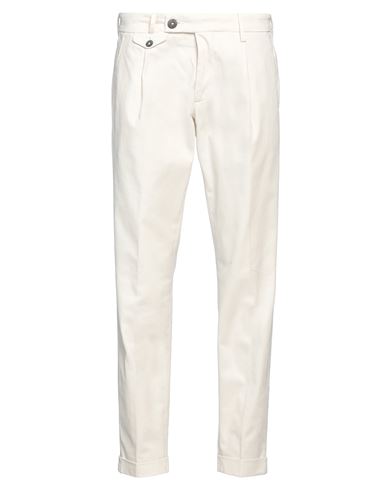 Michael Coal Man Pants Cream Size 31 Cotton, Elastane In White