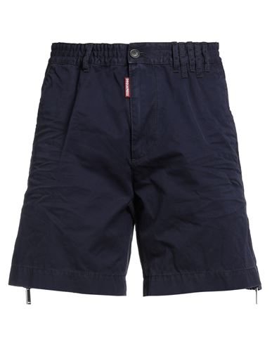 Dsquared2 Man Shorts & Bermuda Shorts Navy Blue Size 34 Cotton