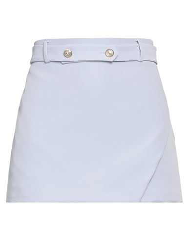 Vicolo Woman Mini Skirt Light Blue Size L Polyester, Elastane