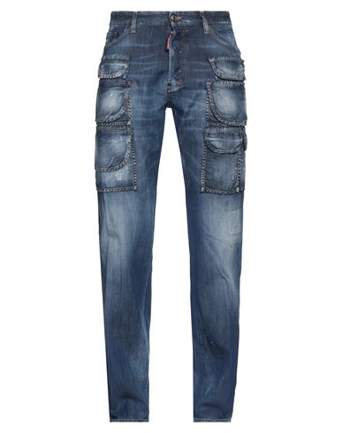 Dsquared2 Man Jeans Blue Size 34 Cotton, Elastane