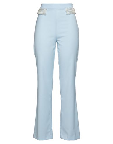 Vicolo Woman Pants Light Blue Size Xs Polyester, Viscose, Elastane