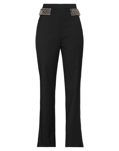 Vicolo Woman Pants Black Size S Polyester, Viscose, Elastane