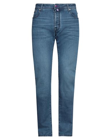 Shop Jacob Cohёn Man Jeans Blue Size 35 Cotton, Elastane