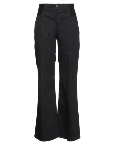 European Culture Woman Jeans Black Size L Cotton, Hemp, Nylon, Elastane