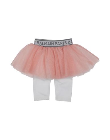 Balmain Babies'  Newborn Girl Leggings Salmon Pink Size 3 Polyester, Cotton