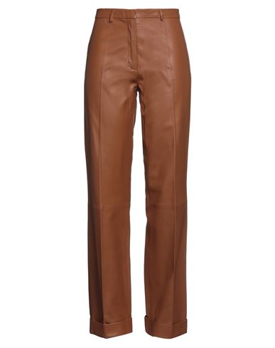 Federica Tosi Woman Pants Tan Size 6 Soft Leather In Brown