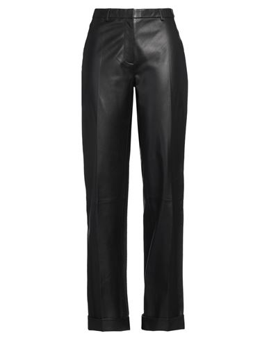 Federica Tosi Woman Pants Black Size 6 Soft Leather