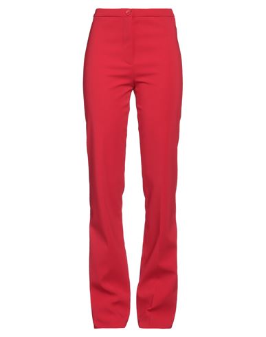 Shop Patrizia Pepe Woman Pants Red Size 12 Polyester, Elastane