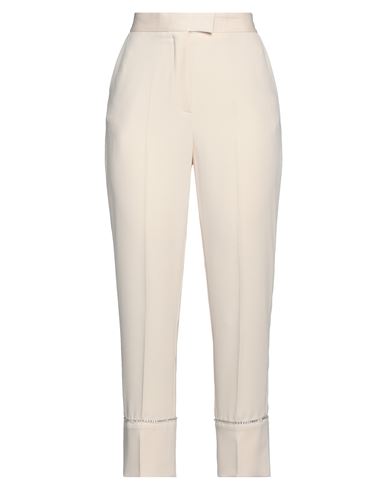 Simona Corsellini Woman Pants Cream Size 8 Polyester In White