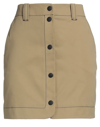 Msgm Woman Mini Skirt Camel Size 4 Cotton In Beige